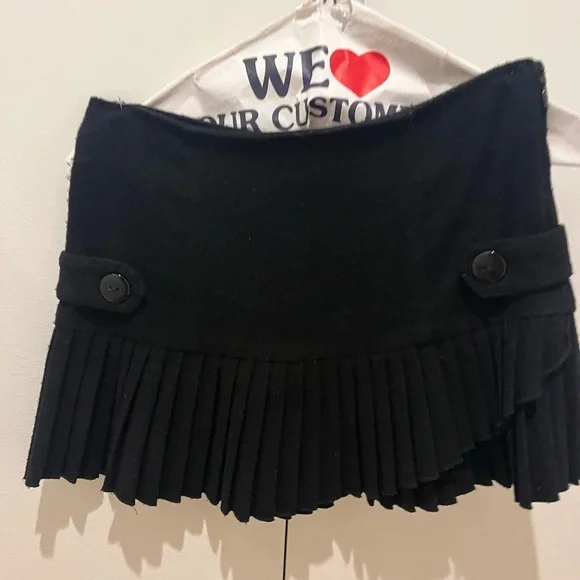 Un Deux Trois Black Skater Mini Skirt